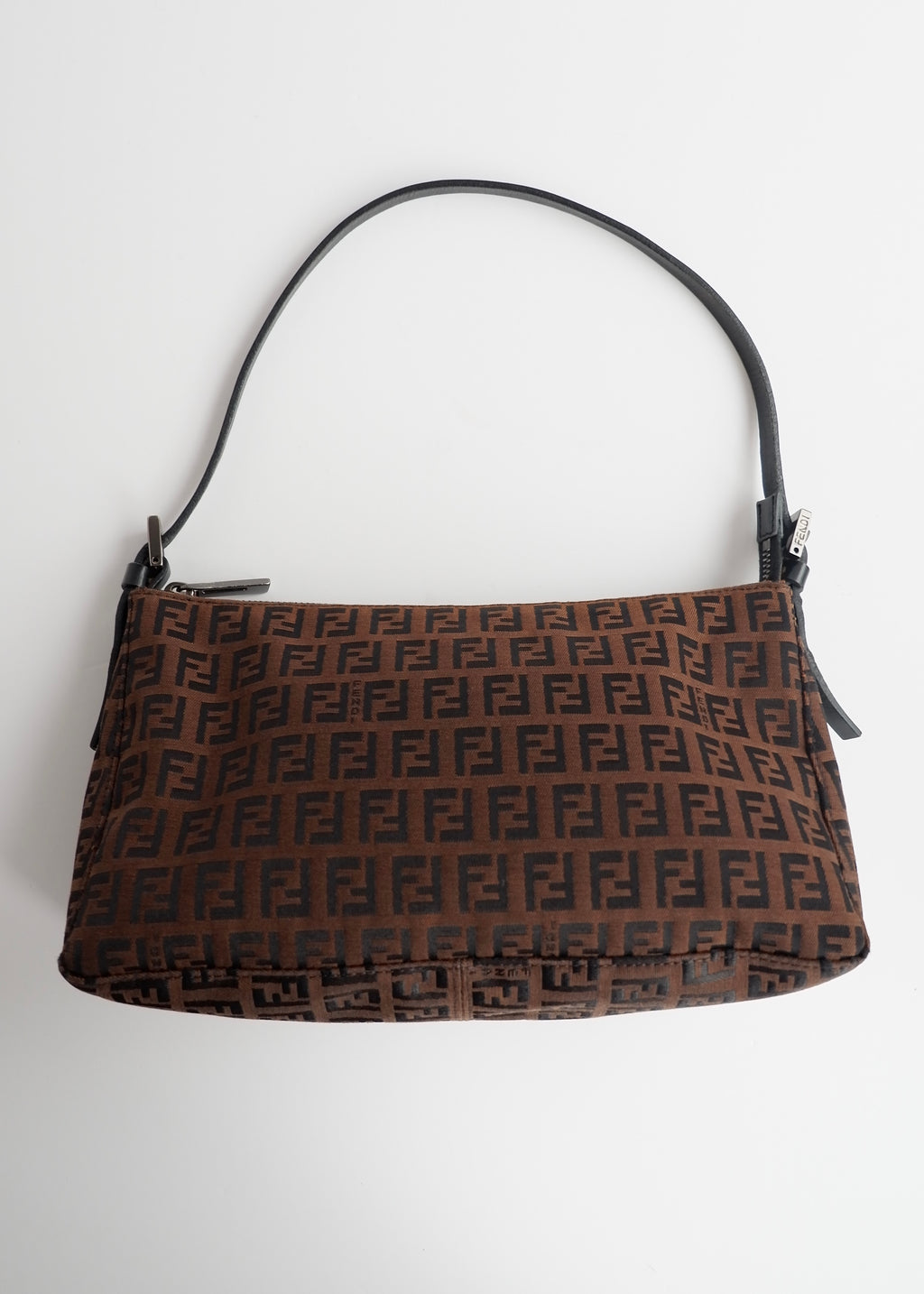 Authentic Preowned Fendi Brown Canvas Zucchino Shoulder Bag