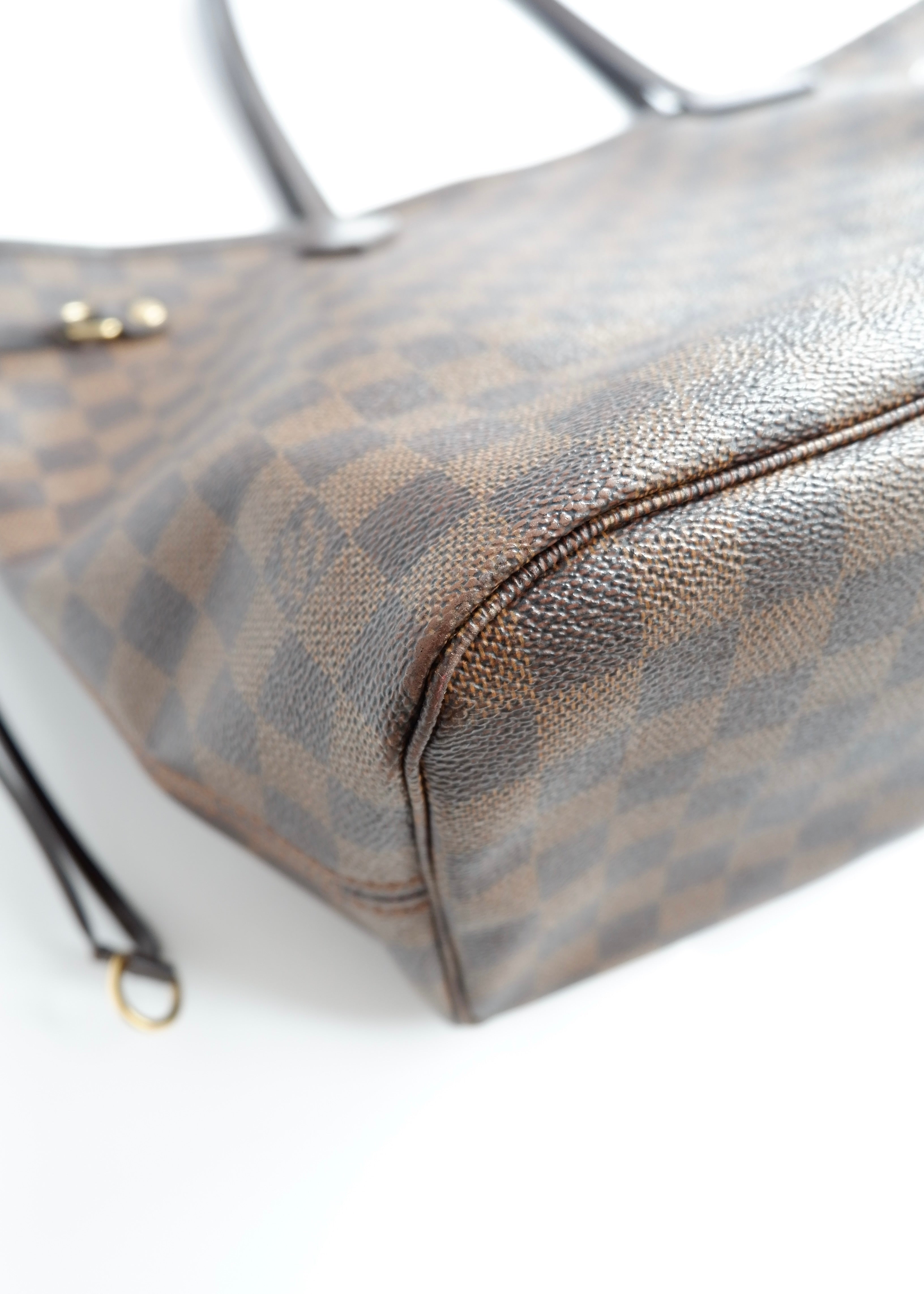 Preowned Louis Vuitton Damier Ebene Neverfull MM