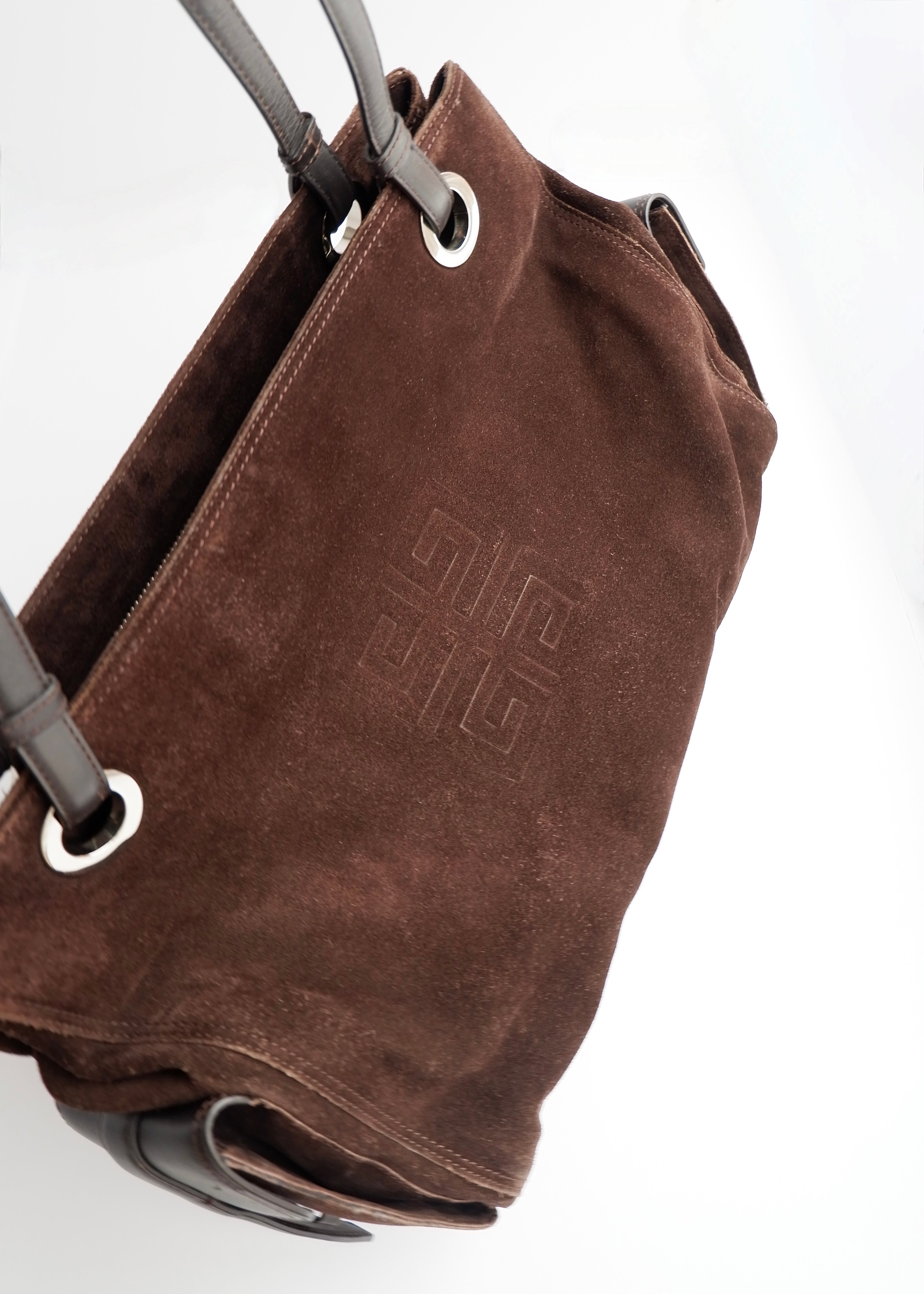 Sac cabas Givenchy en daim marron authentique d'occasion