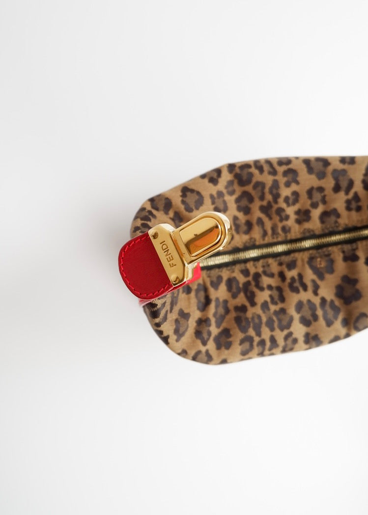 Authentic Preowned Vintage Fendi Animal Print Hand Pouch