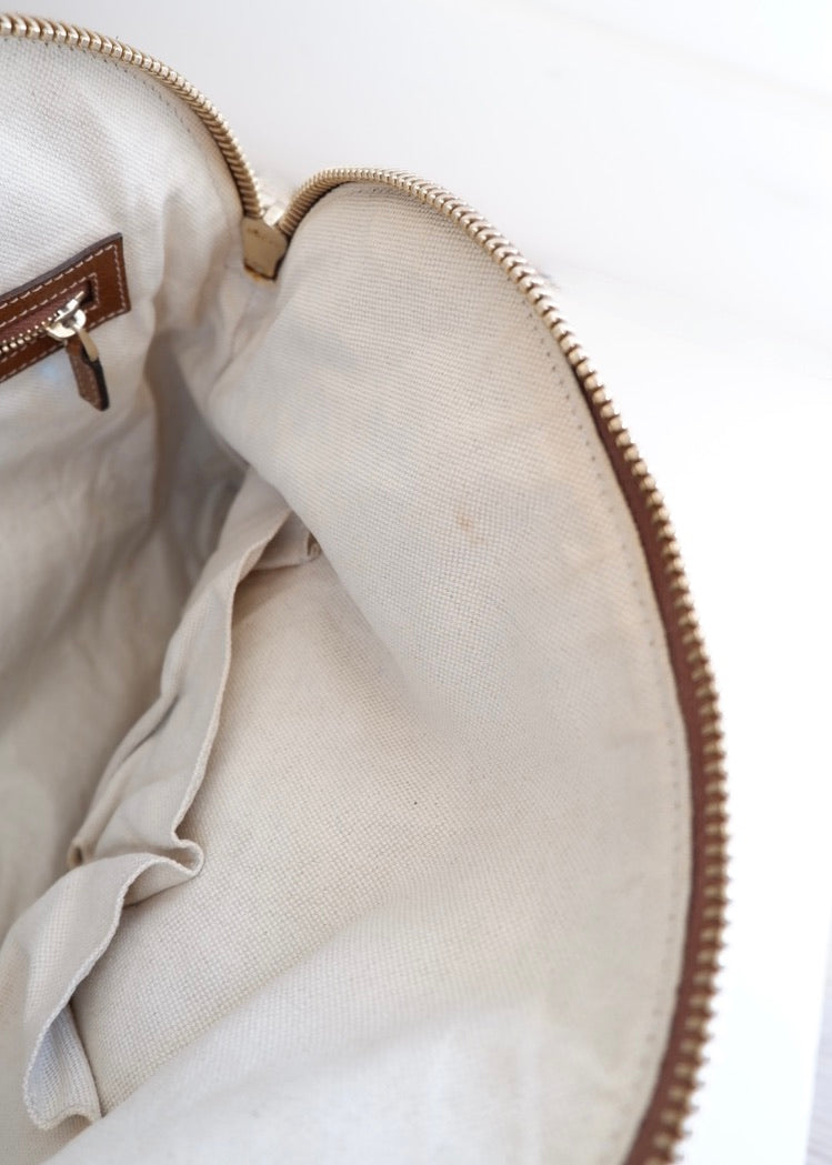Preowned Gucci Brown GG Canvas Bowler Shoulder Bag