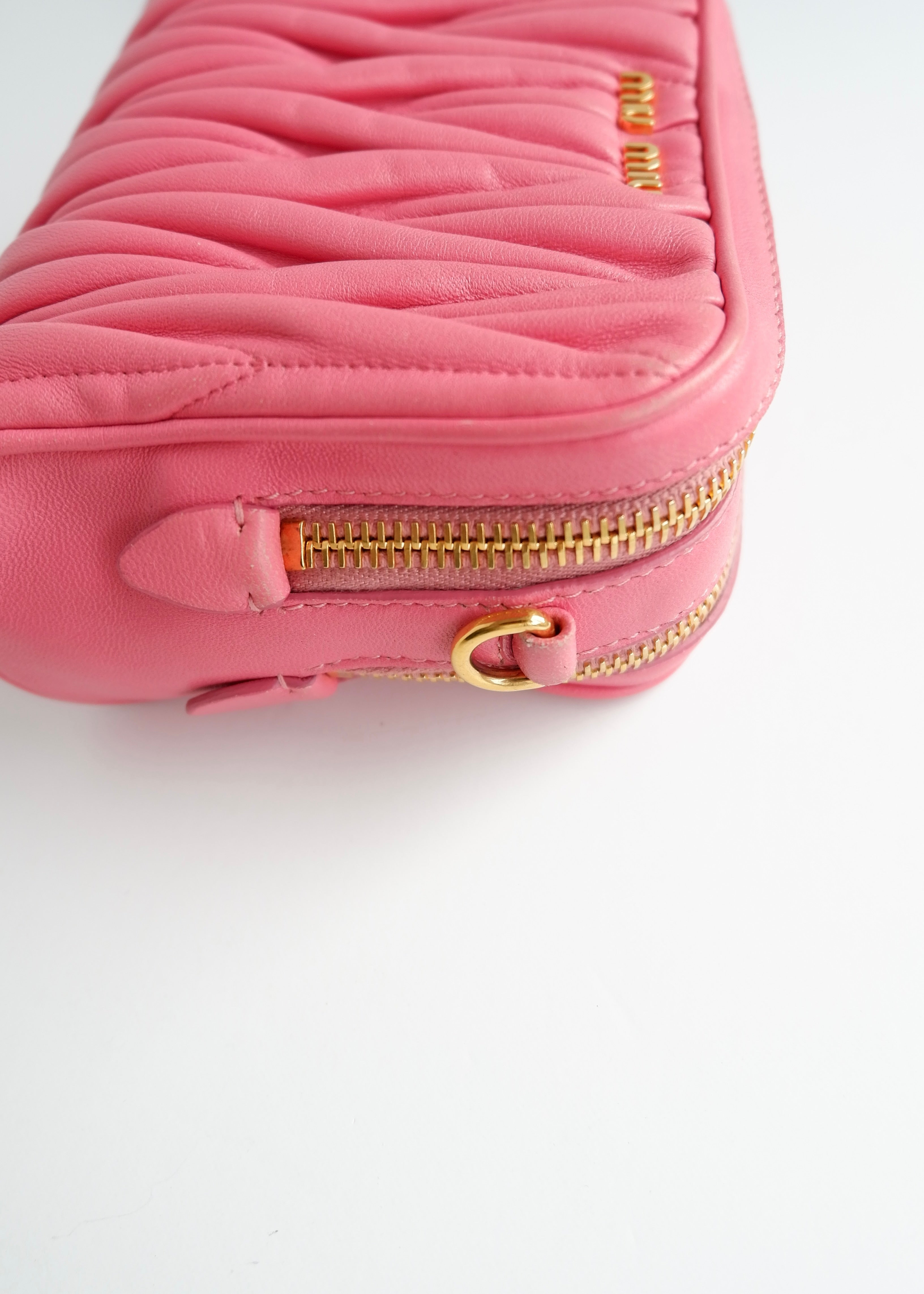 Authentic Preowned Miu Miu Pink Leather Crossbody