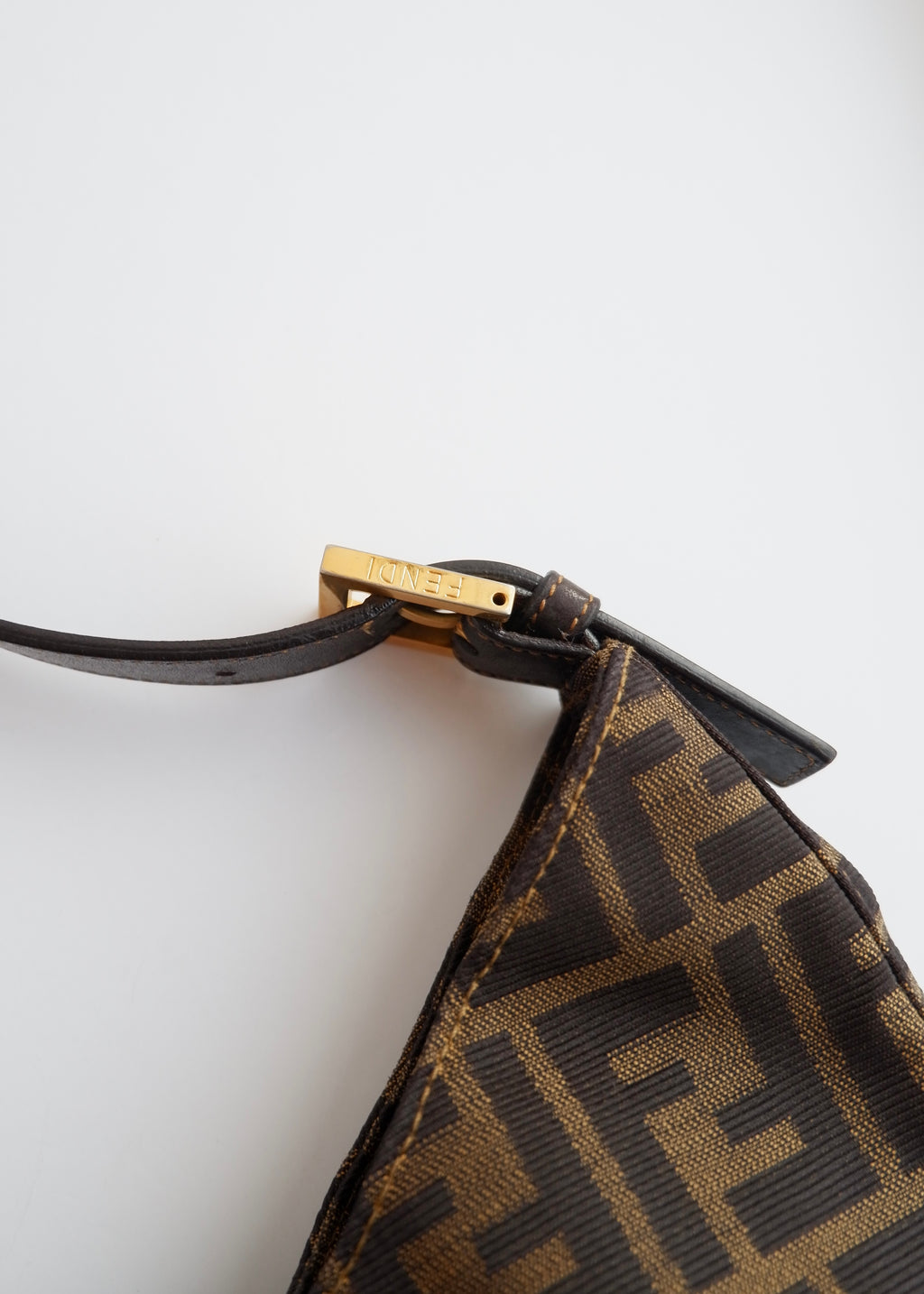 Authentic Preowned Fendi Brown Canvas Zucca Hobo Shoulder Bag