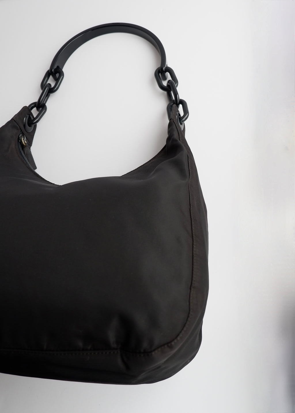 Authentic Preowned Prada Black Nylon Hobo Shoulder Bag