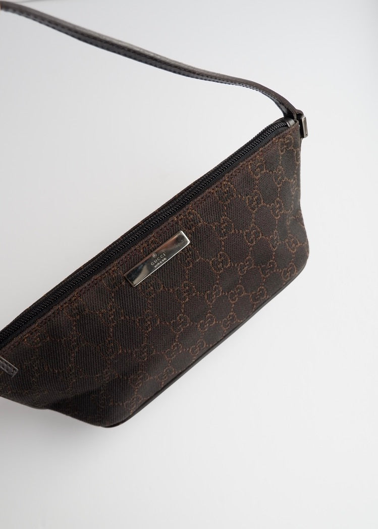 Authentic Preowned Gucci Brown GG Canvas Boat Pochette