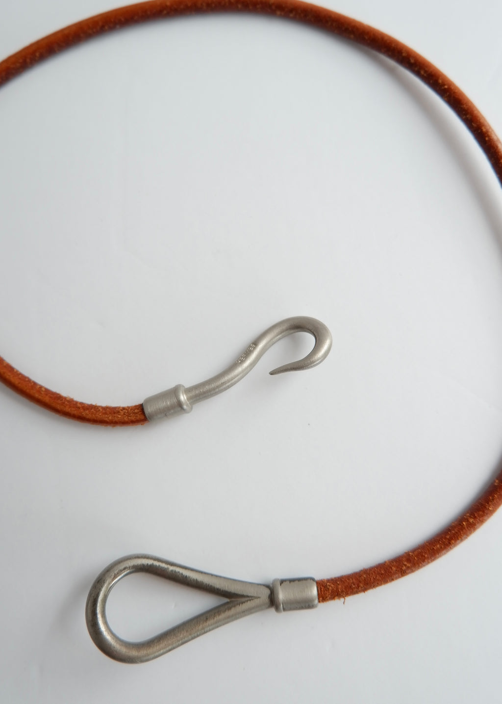Authentic Preowned Hermes Brown Leather Knot Bracelet