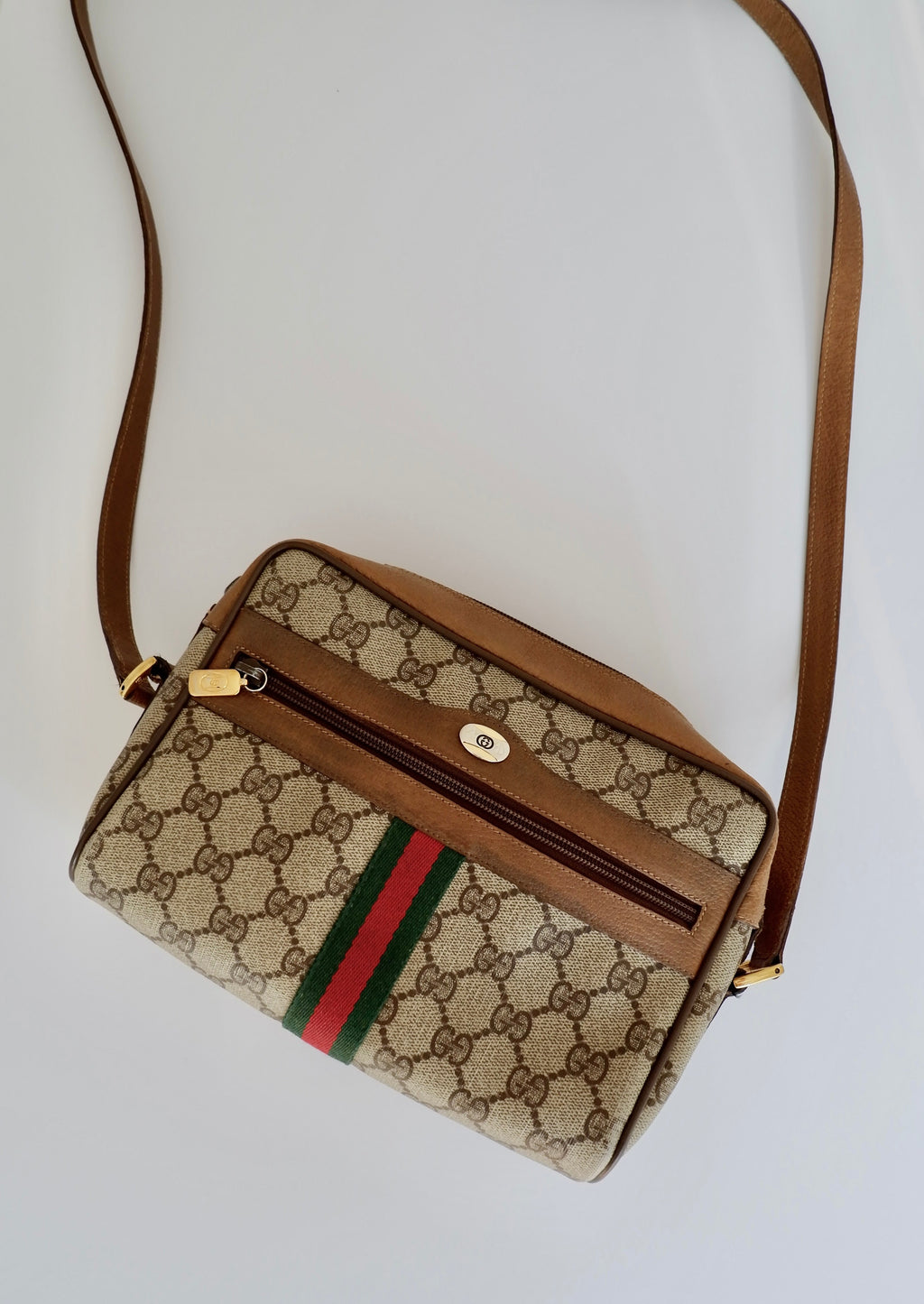 Authentic Preowned Gucci Anniversary Collection Brown Camera Bag