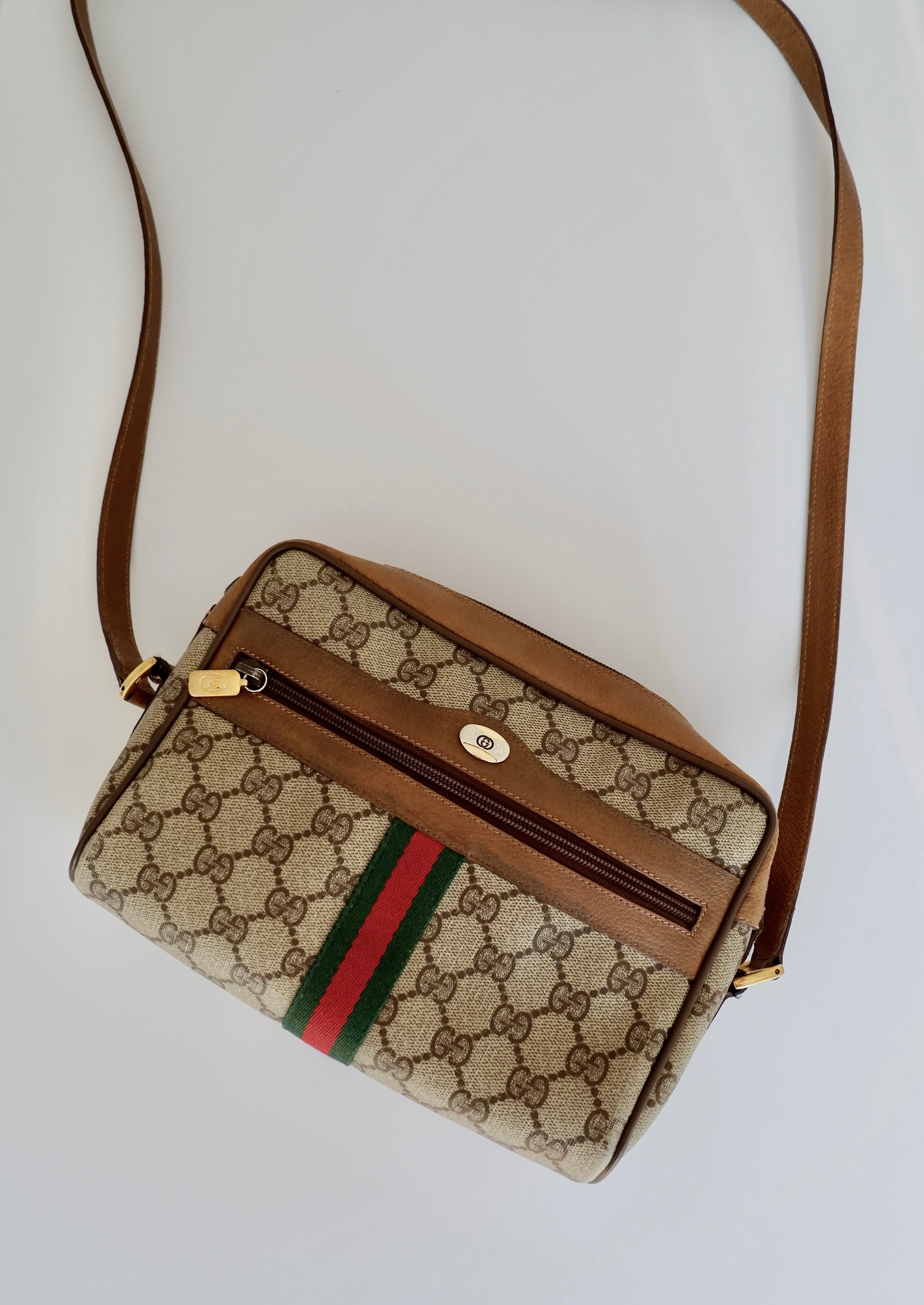 Authentic Preowned Gucci Anniversary Collection Brown Camera Bag