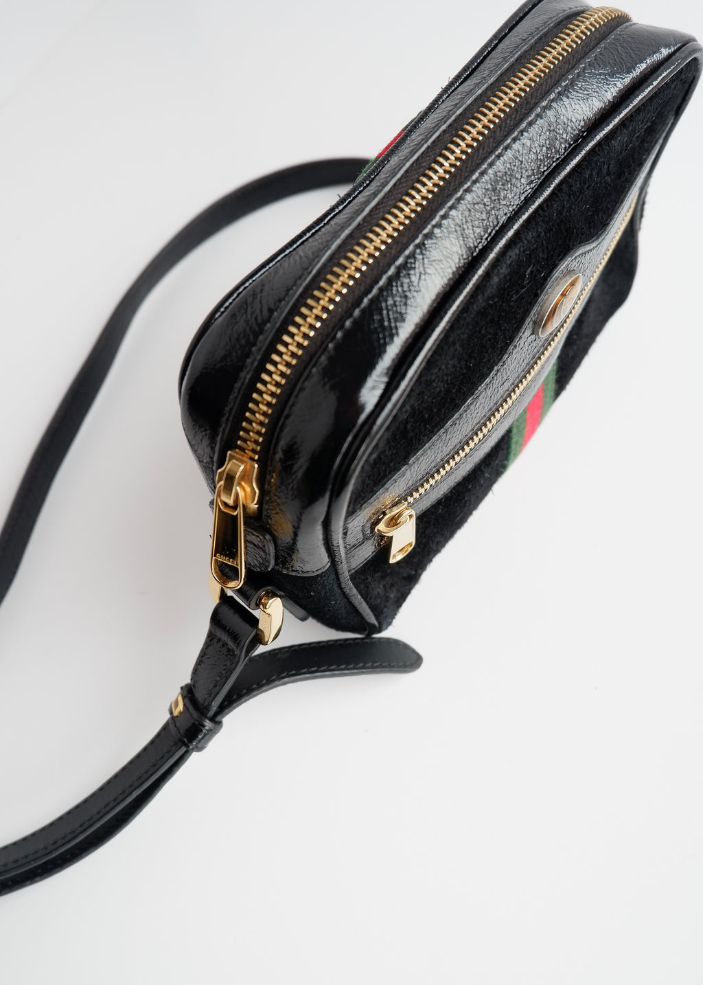 Authentic Preowned Gucci Black Suede Ophidia Mini Crossbody Bag