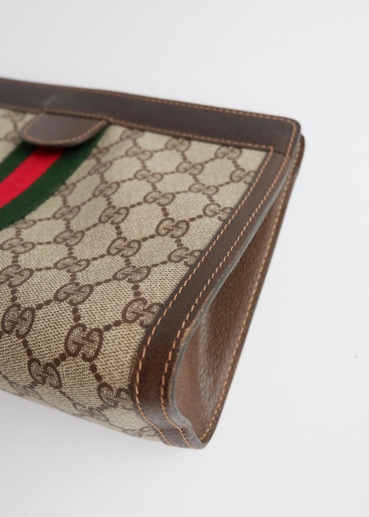 Authentic Preowned Vintage Gucci Sherry Line Clutch