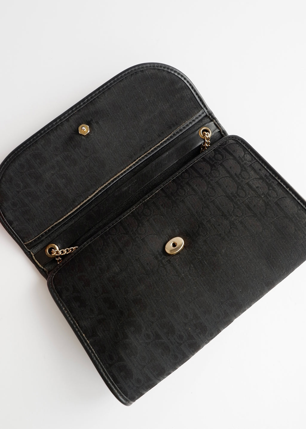 Sac bandoulière vintage Dior Trotter noir chaîne d'occasion Authenti