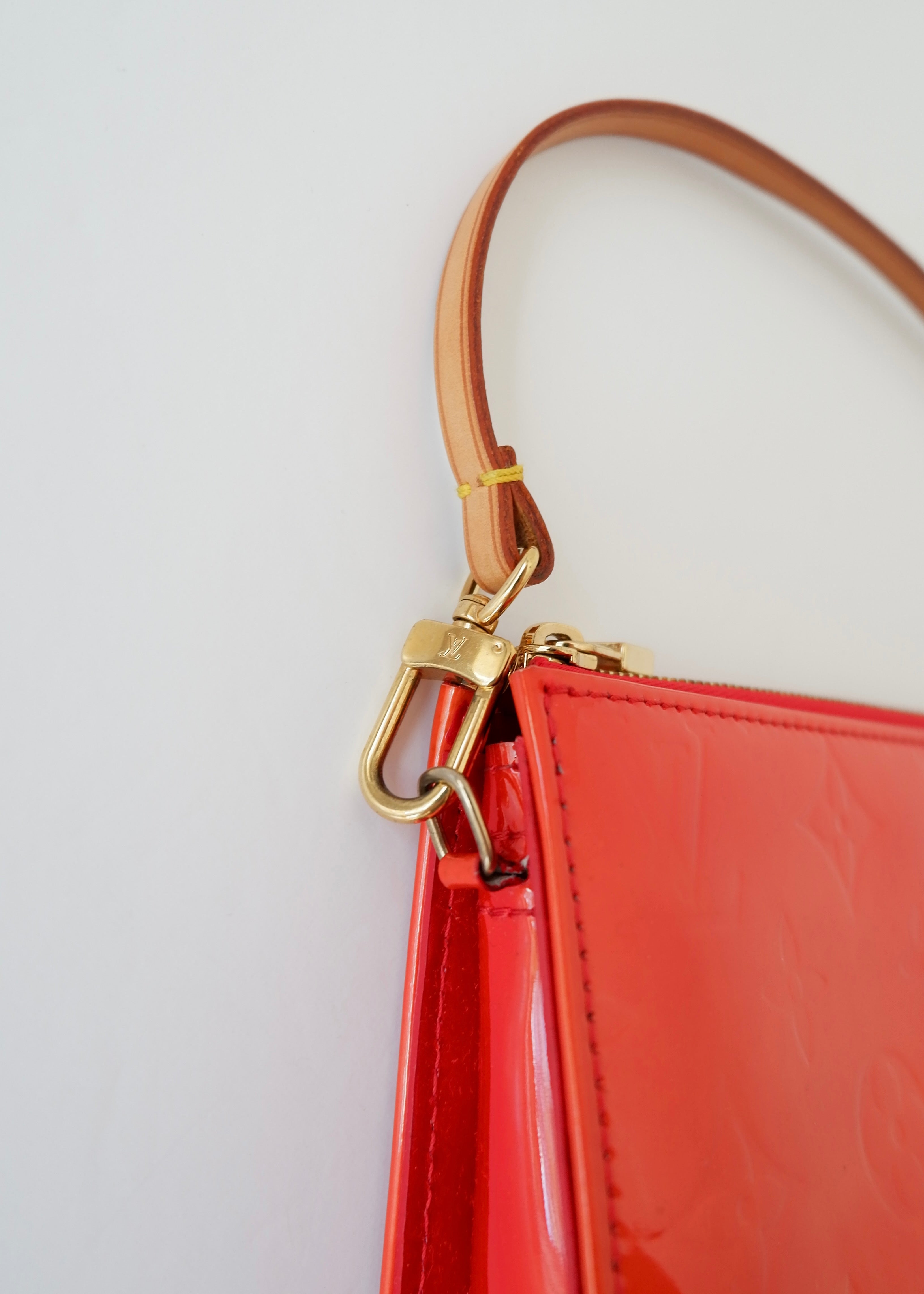 Authentic Preowned Louis Vuitton Red Vernis Lexington Pochette Shoulder Bag