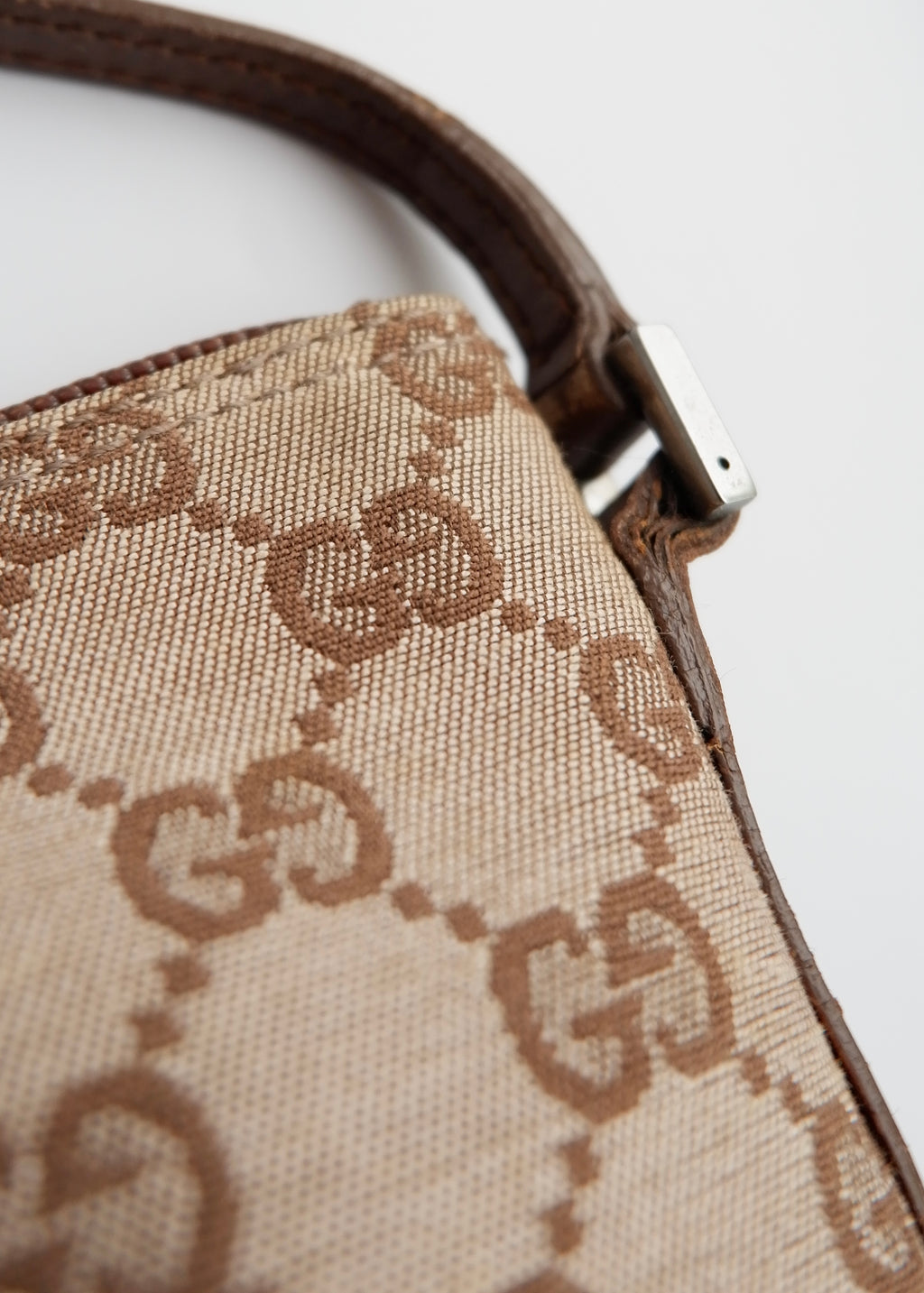 Authentic Preowned Gucci Brown GG Canvas Boat Pochette
