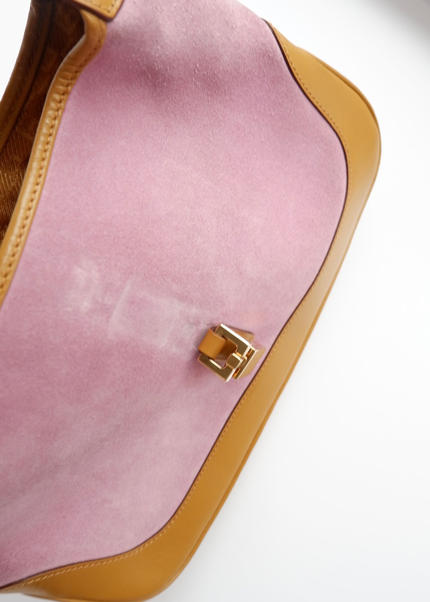 Authentic Preowned Gucci Purple/Tan Suede/Leather Jackie Shoulder Bag
