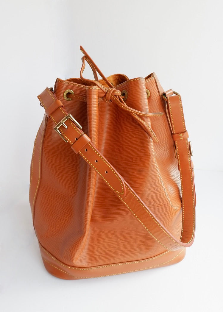 Authentic Preowned Louis Vuitton Brown Leather Epi Noe