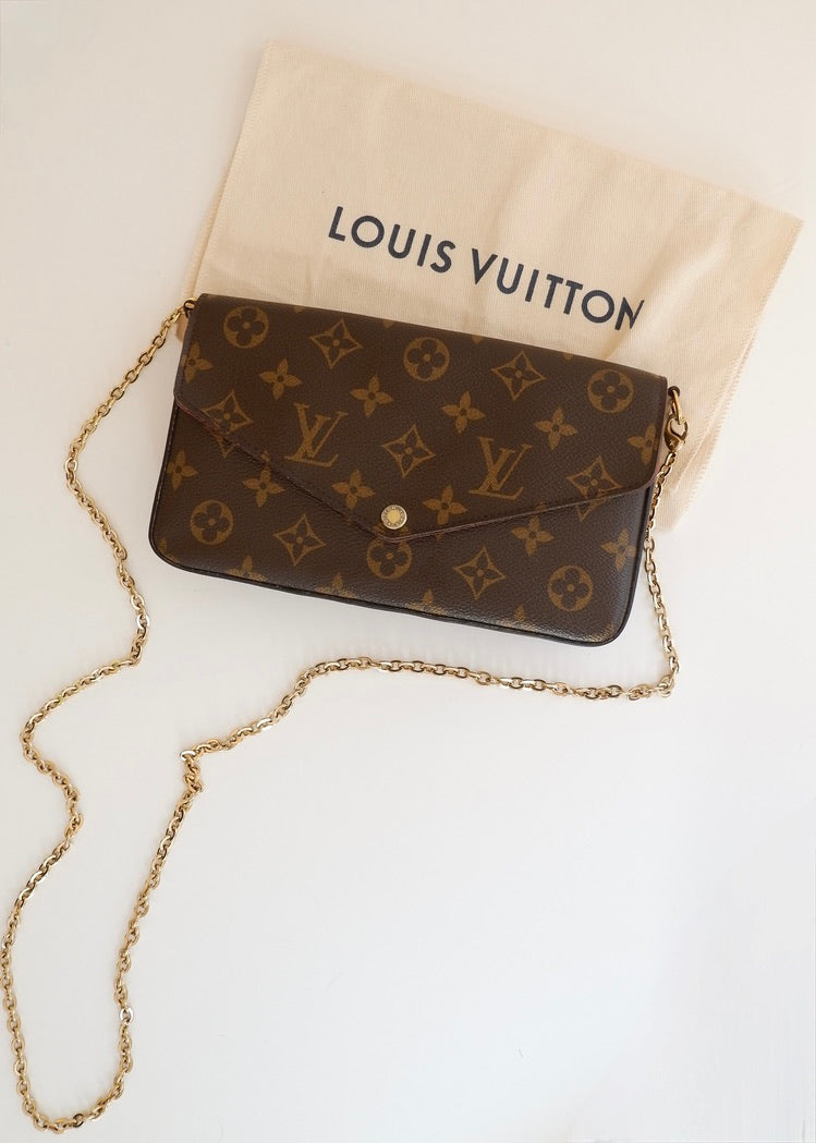 Preowned Louis Vuitton Monogram Felicie Pochette Crossbody Bag