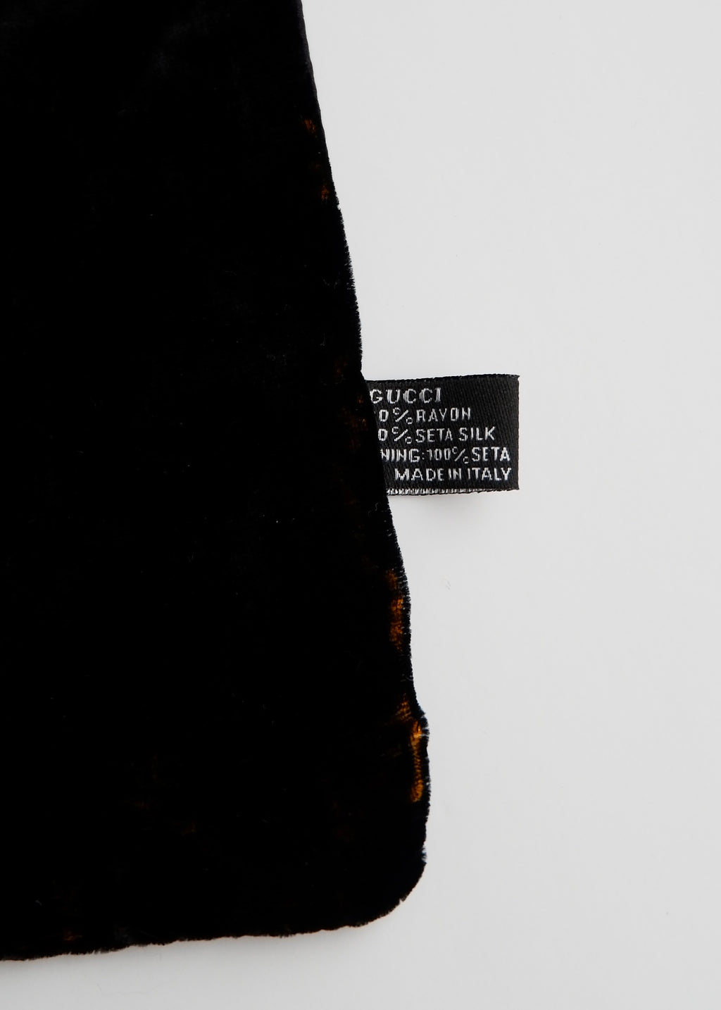 Authentic Preowned Gucci Black/Gold GG Logo Velvet Scarf