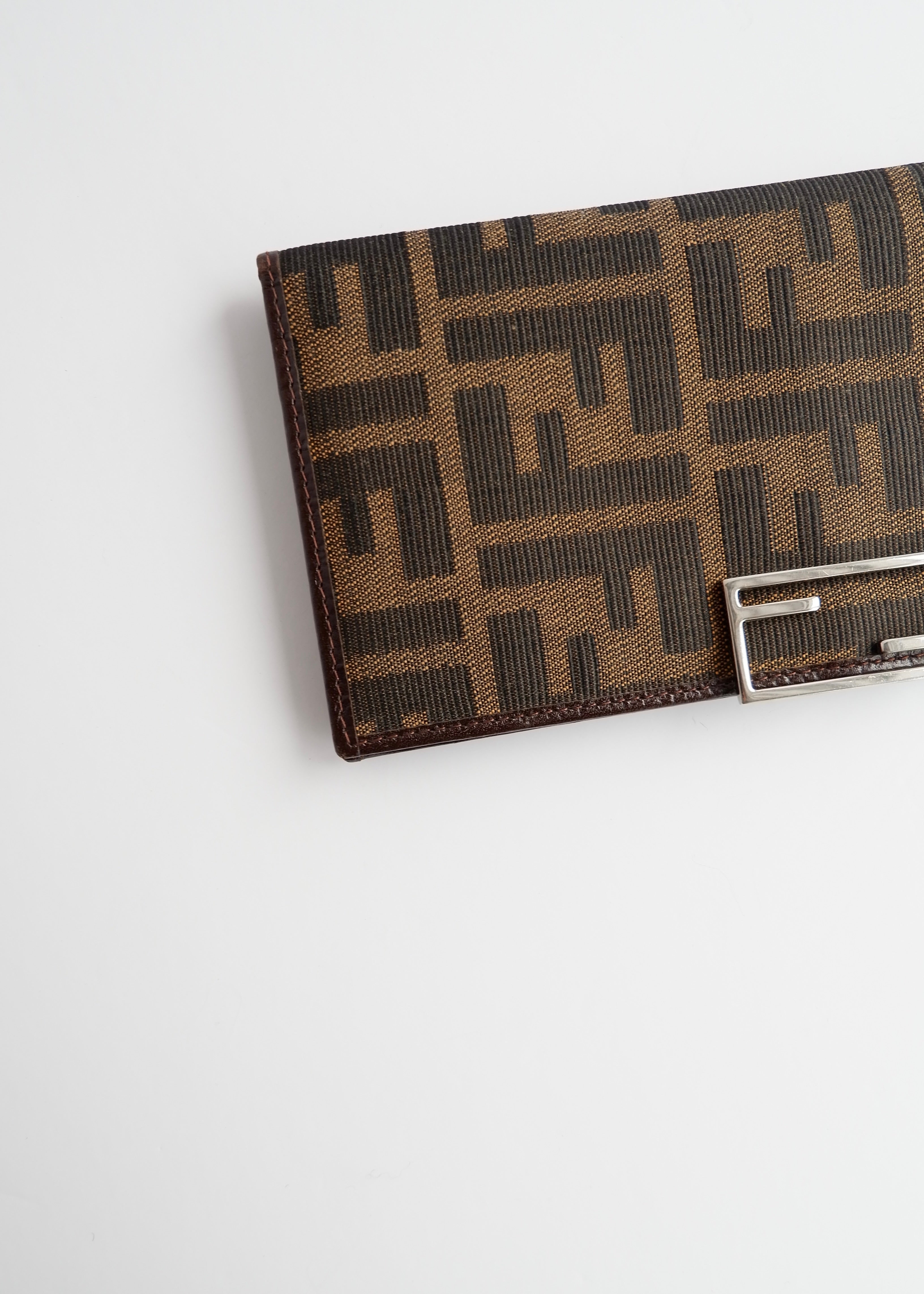 Authentic Preowned Vintage Fendi Zucca Long Wallet