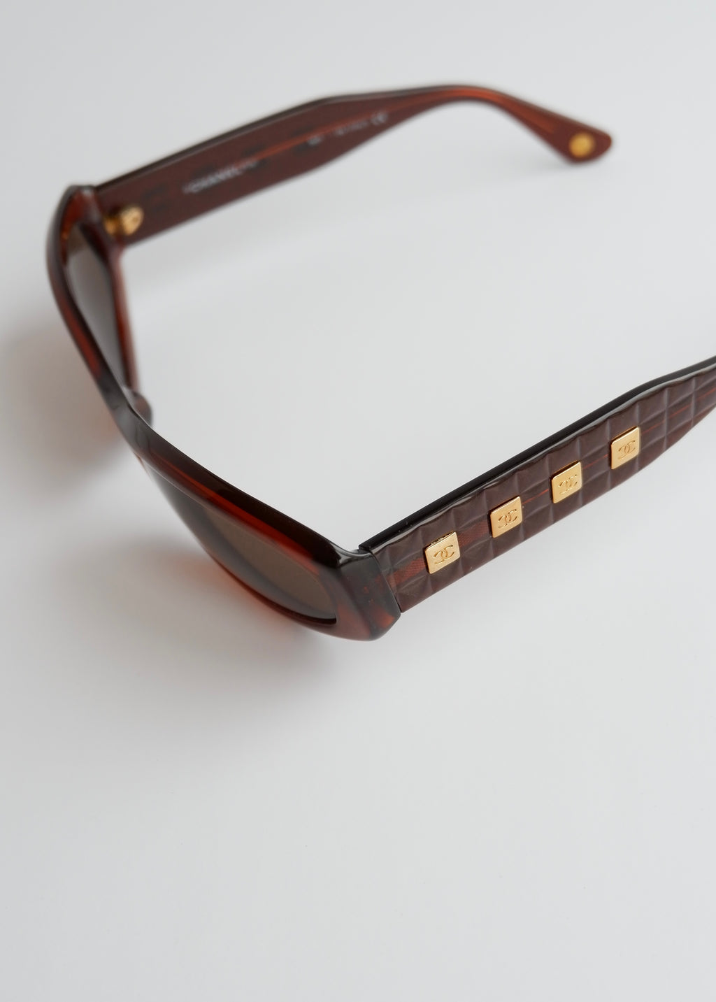 Authentic Preowned Vintage Chanel Brown Square Frame Sunglasses