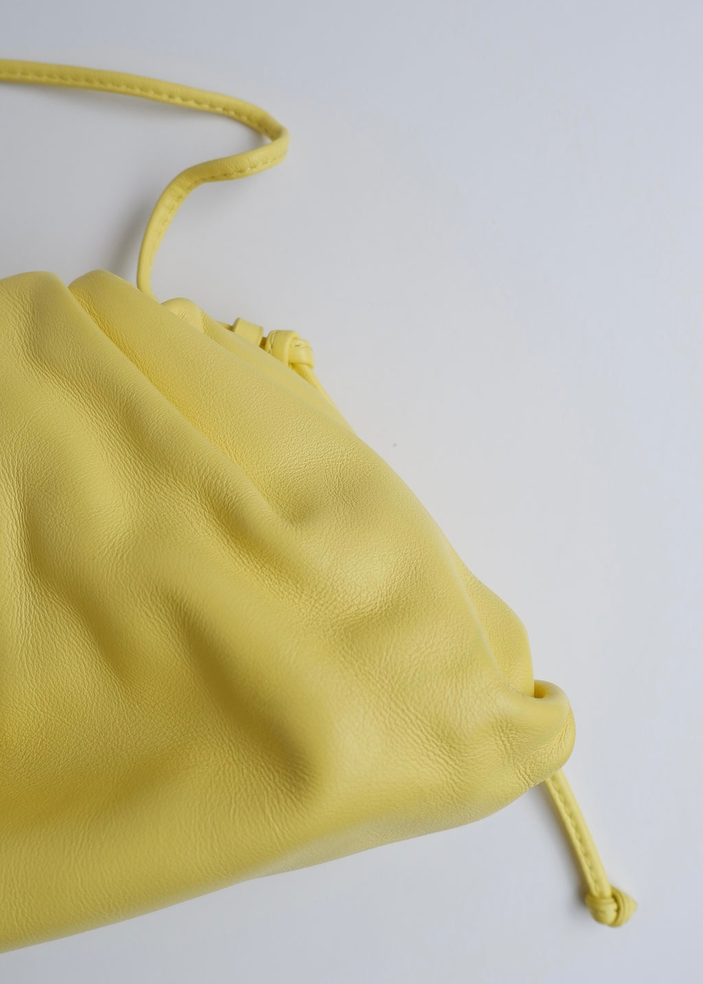 Authentic Preowned Bottega Veneta Yellow Leather Small The Pouch Crossbody