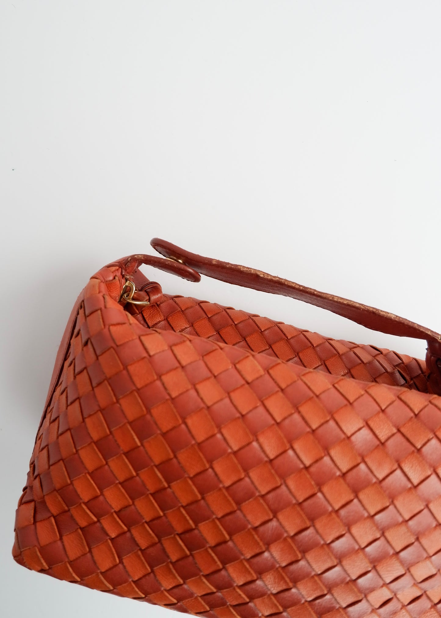 Authentic Preowned Vintage Bottega Veneta Burnt Orange Wrist Bag