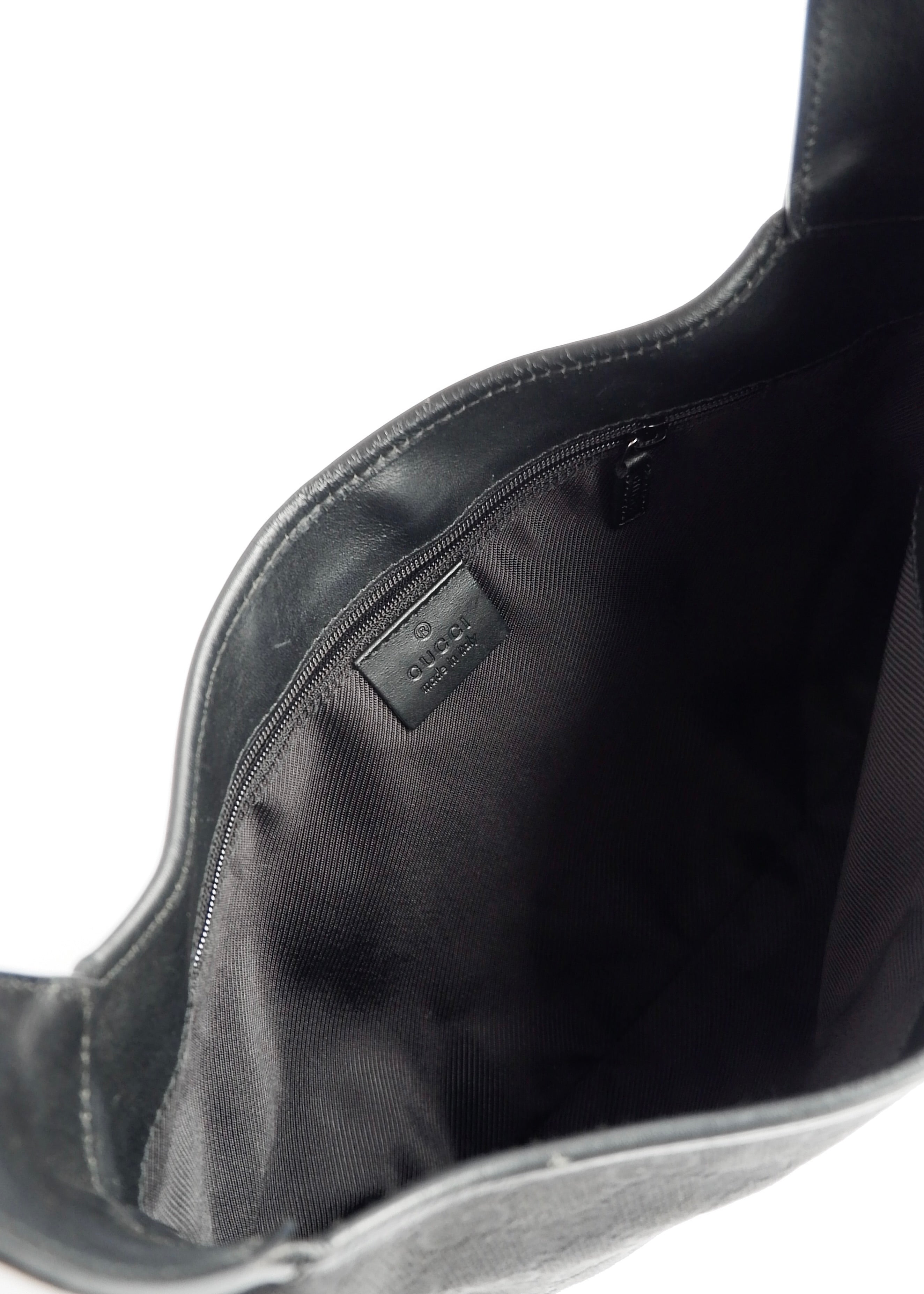 Authentic Preowned Gucci Black GG Canvas Jackie Shoulder Bag