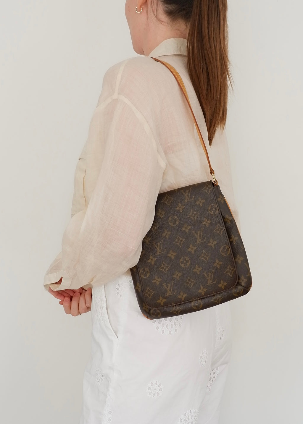 Preowned Louis Vuitton Brown Monogram Musette Tango Salsa Shoulder Bag