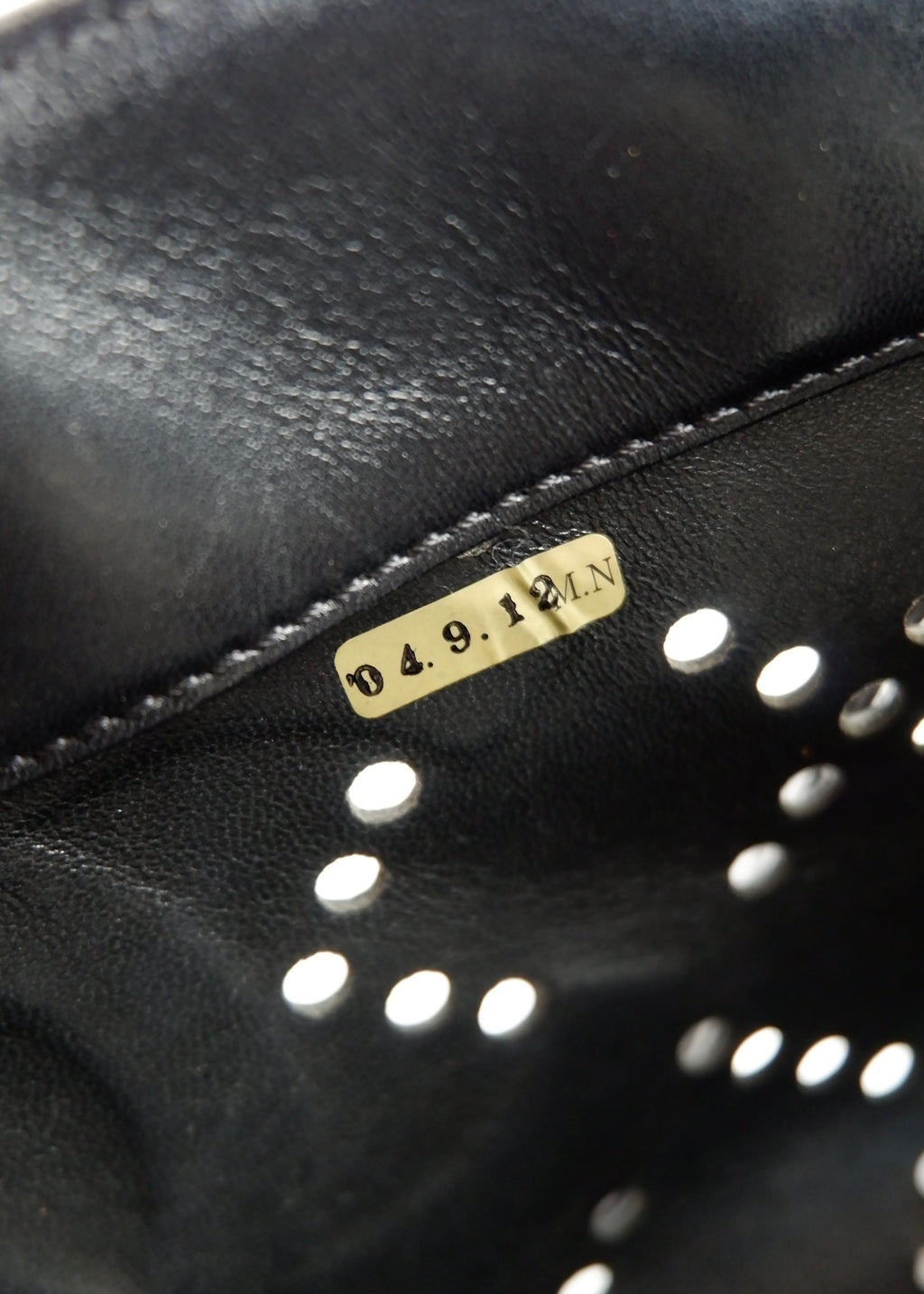 Authentic Preowned Chanel Black Patent Perforated Leather CC Logo Shoulder Bag