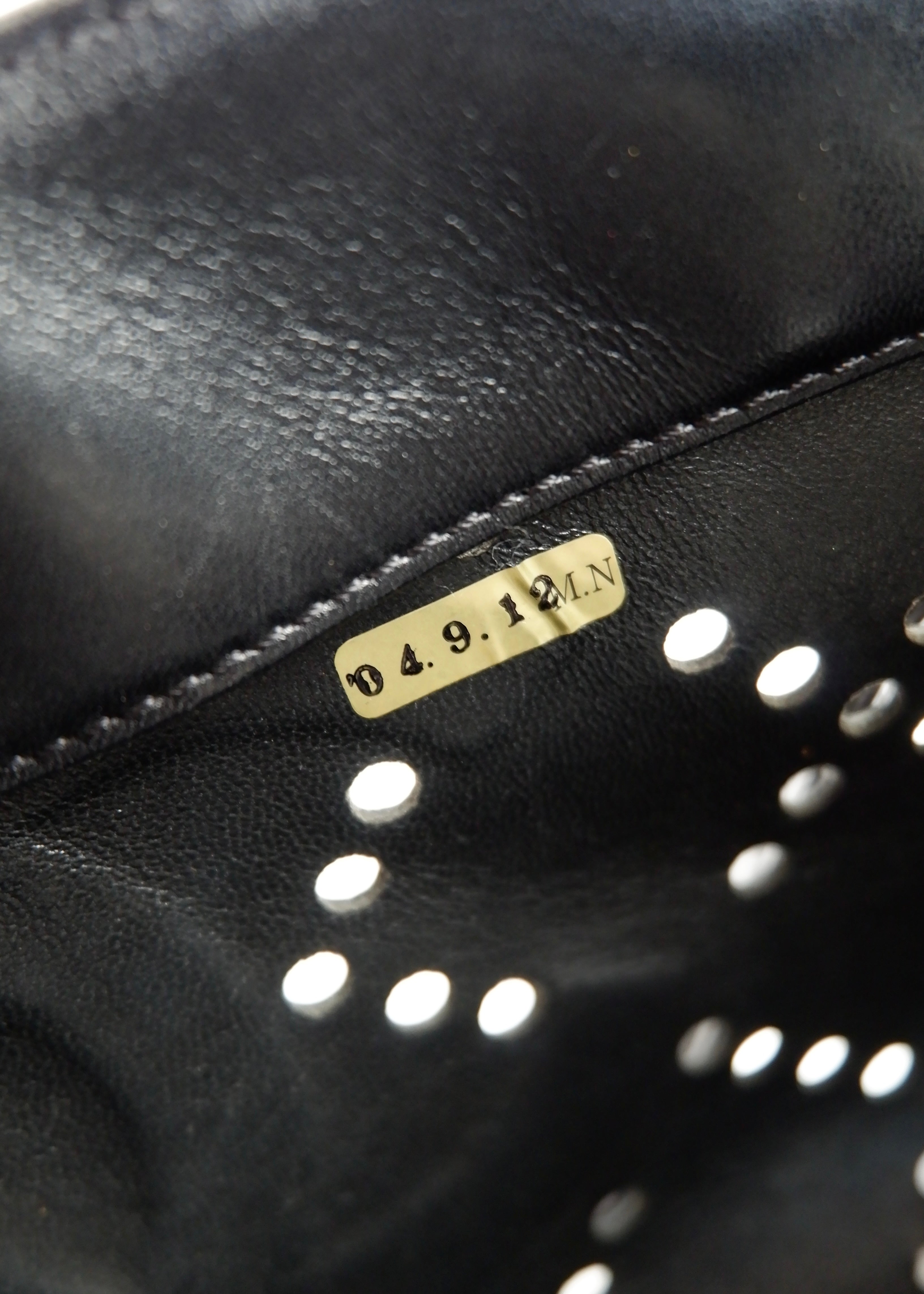 Authentic Preowned Chanel Black Patent Perforated Leather CC Logo Shoulder Bag