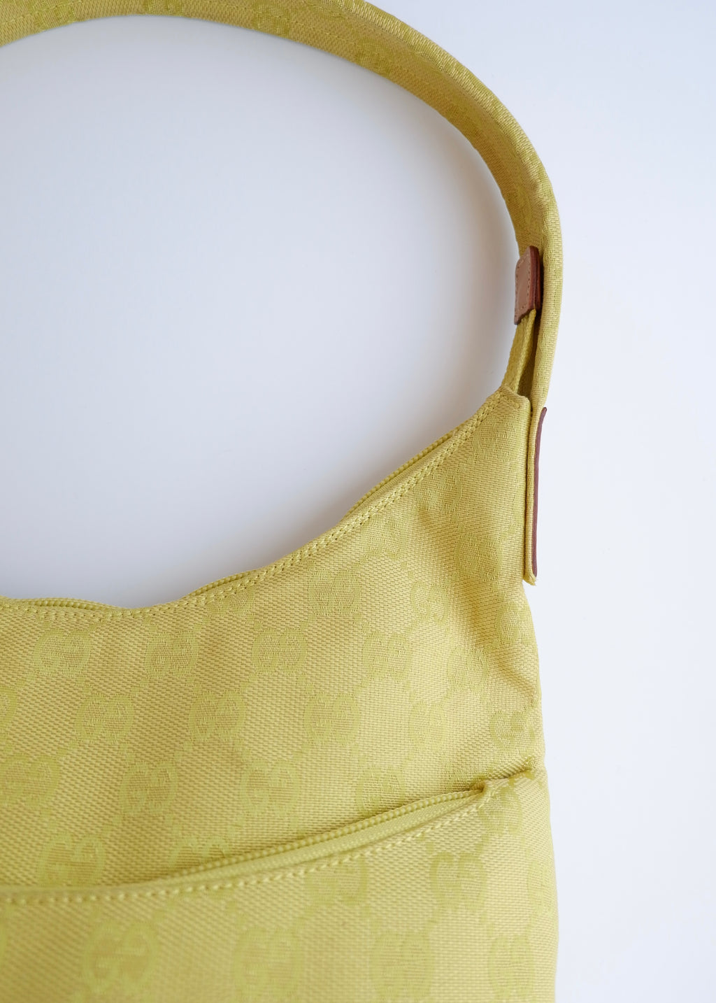 Authentic Preowned Gucci GG Canvas Neon Green Shoulder Bag