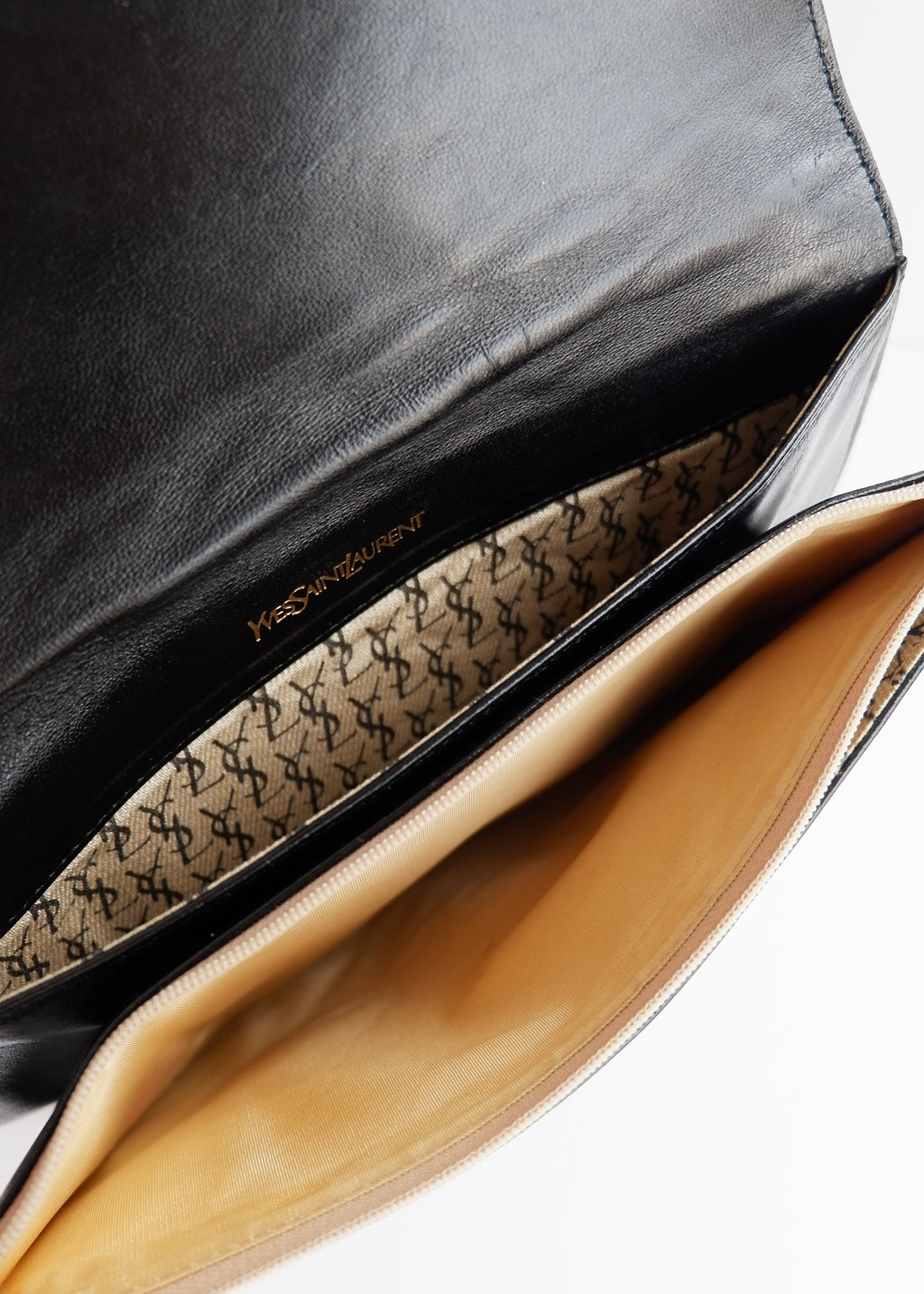Authentic Preowned Vintage Yves Saint Laurent Black Leather Clutch