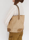 Authentic Preowned Gucci Gold GG Canvas Tote Bag