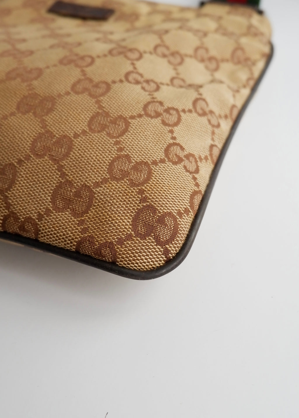 Authentic Preowned Gucci GG Canvas Sherry Line Crossbody Bag