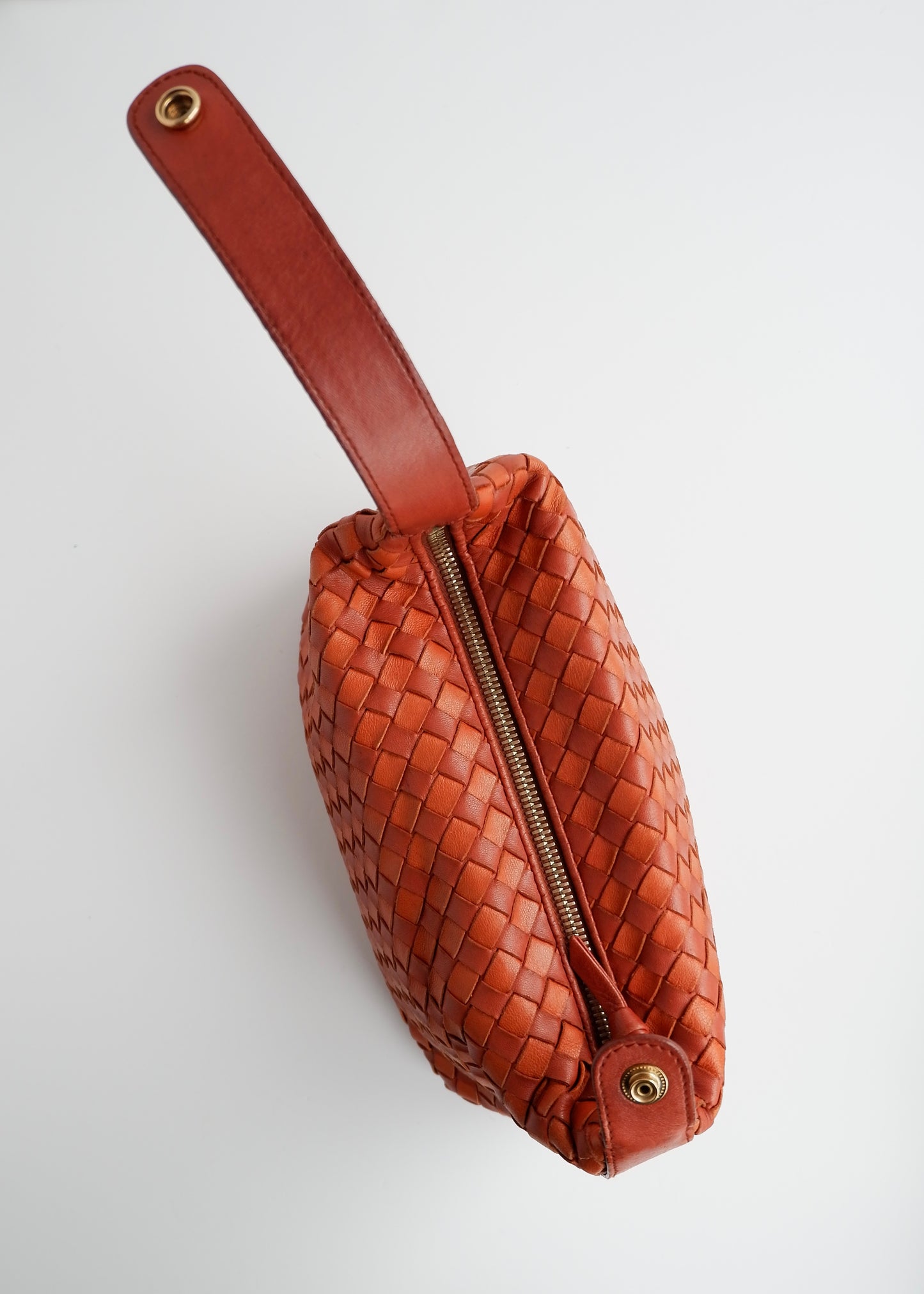 Authentic Preowned Vintage Bottega Veneta Burnt Orange Wrist Bag