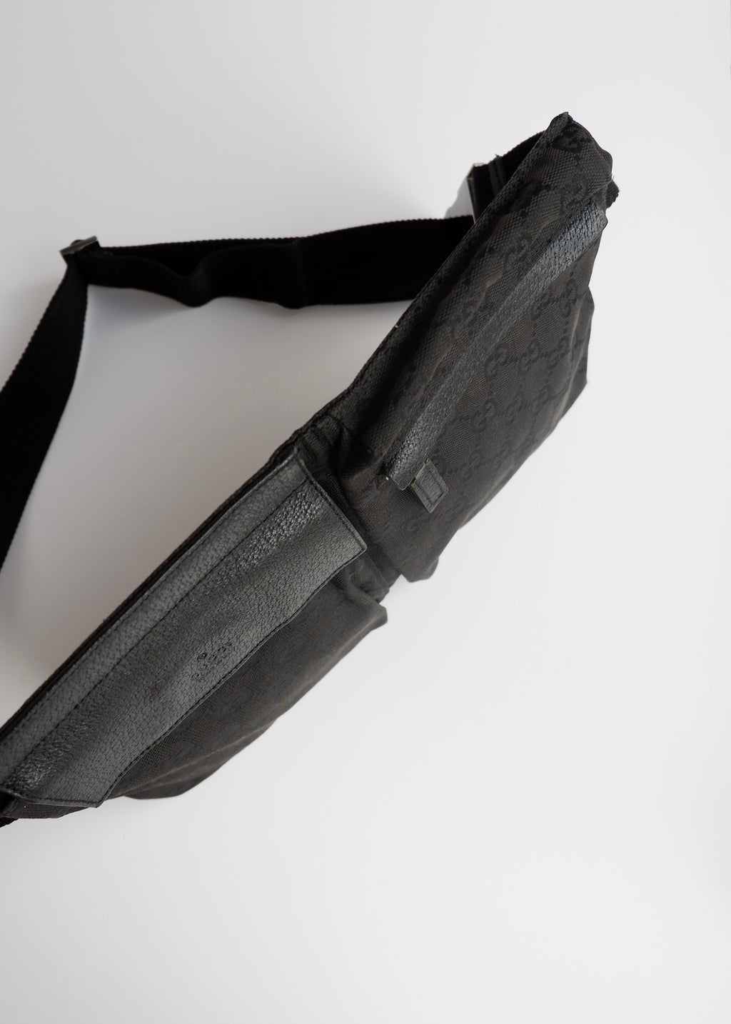 Authentic Preowned Gucci Black GG Canvas Belt Bag