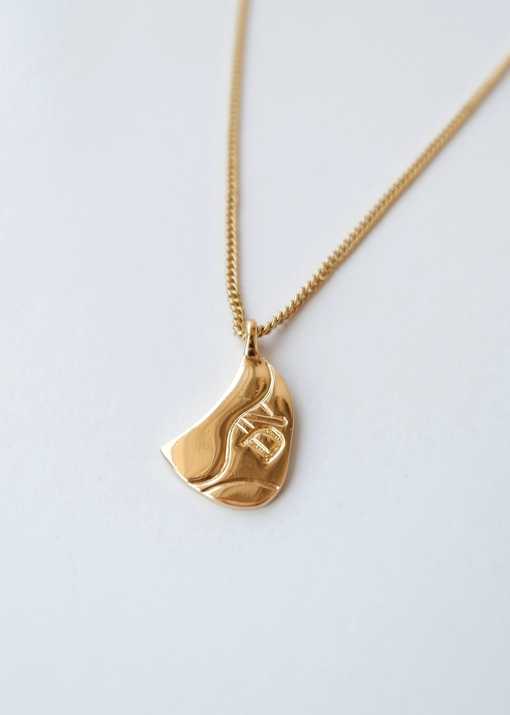 Preowned Vintage Dior Gold-Tone Saddle Charm Necklace