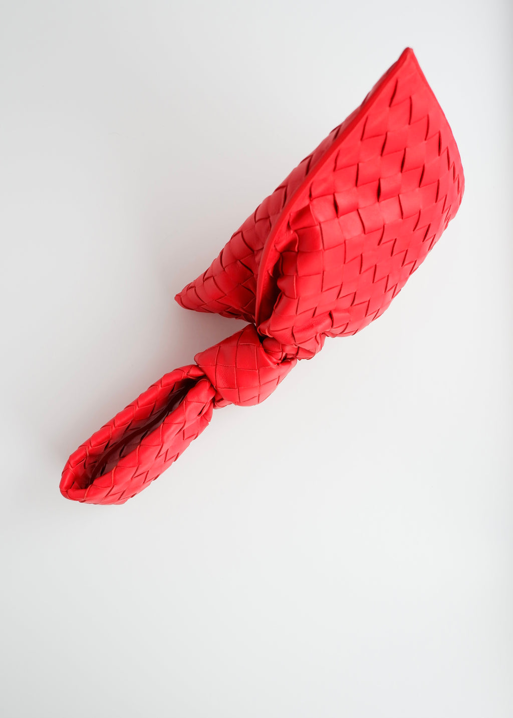 Authentic Preowned Bottega Veneta Red Woven Leather The Twist Bag