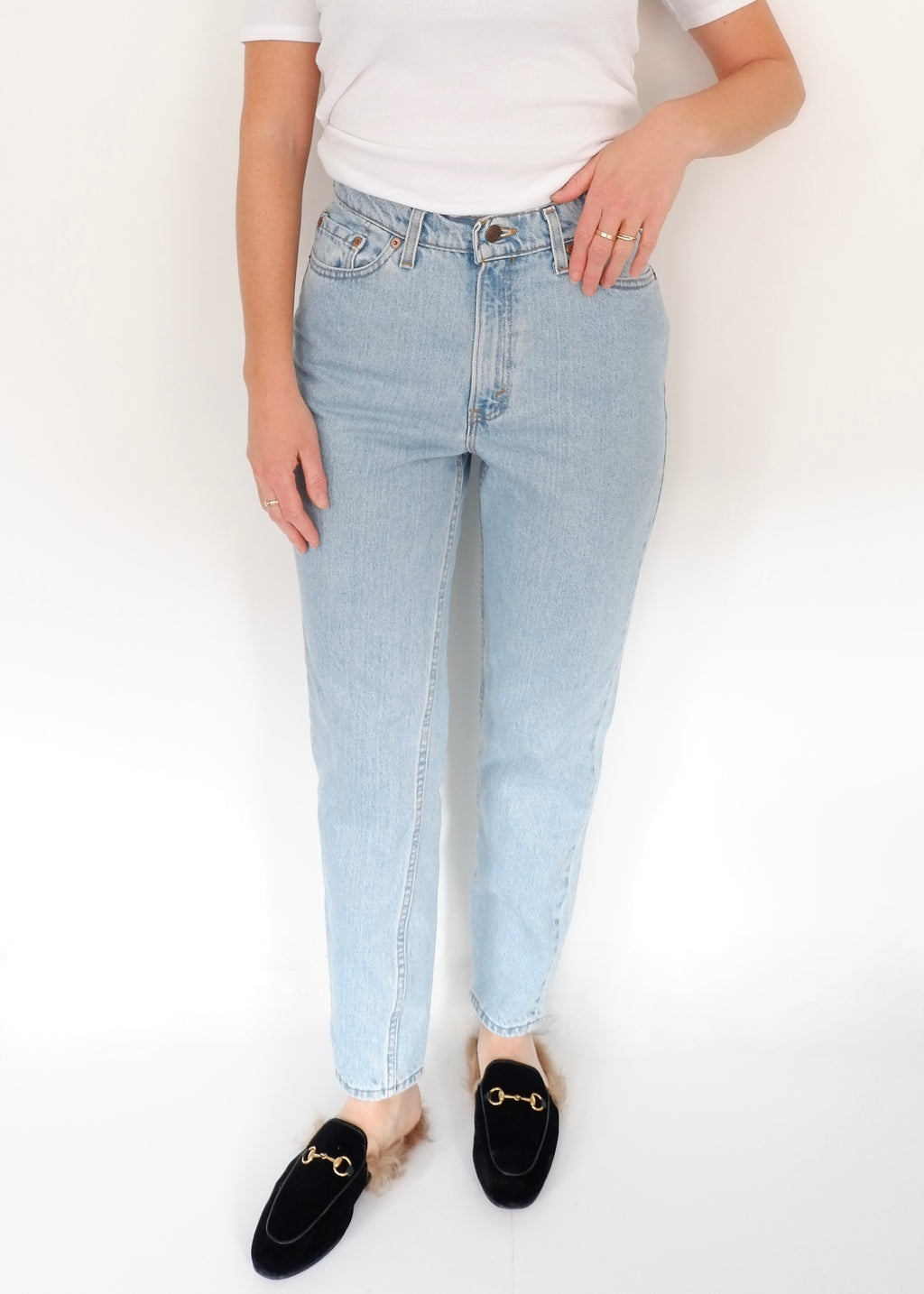 Levis Vintage 512 Slim Fit Tapered Light Wash Jeans - 26