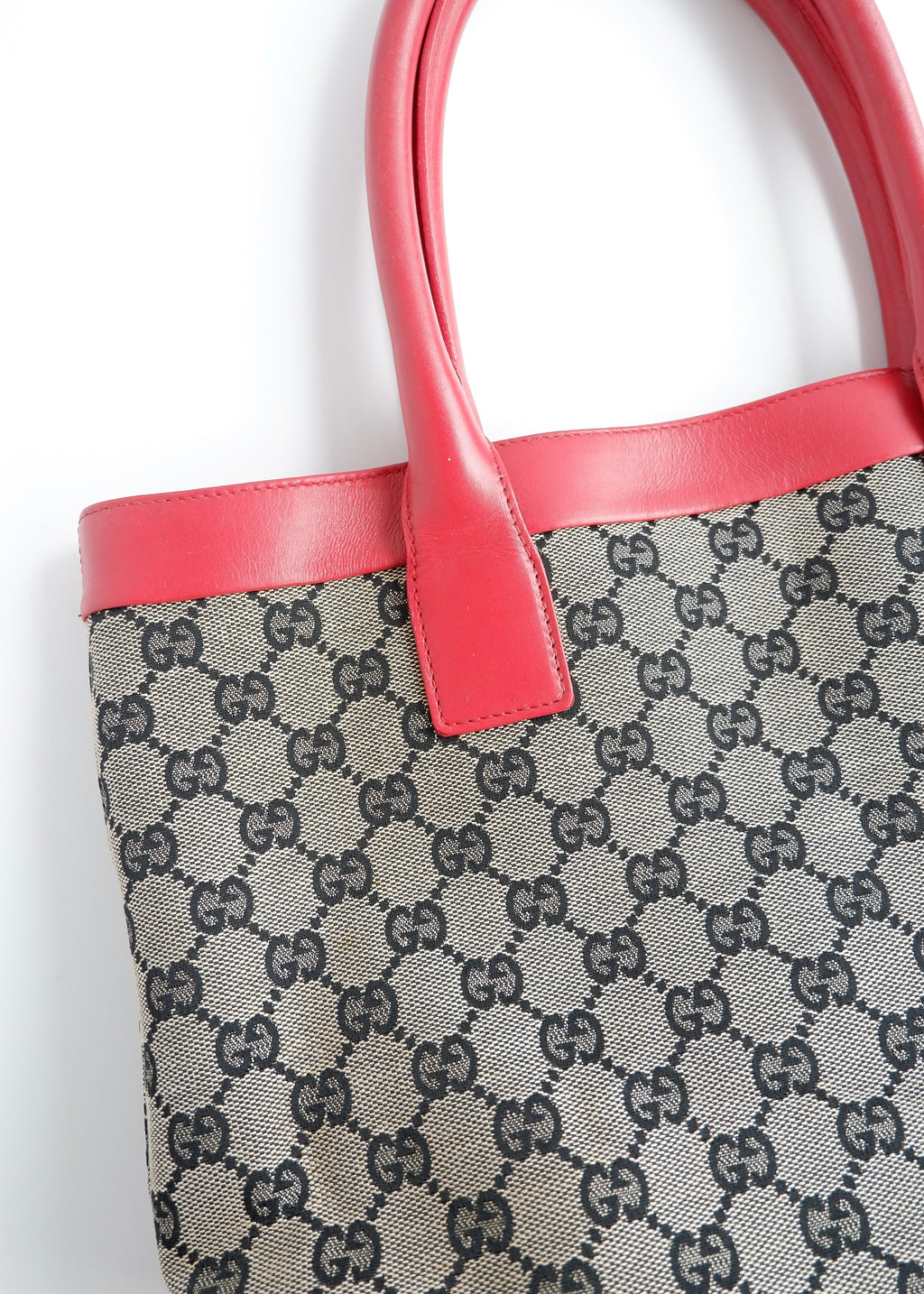 Authentic Preowned Gucci GG Canvas Red/ Navy Shoulder Bag