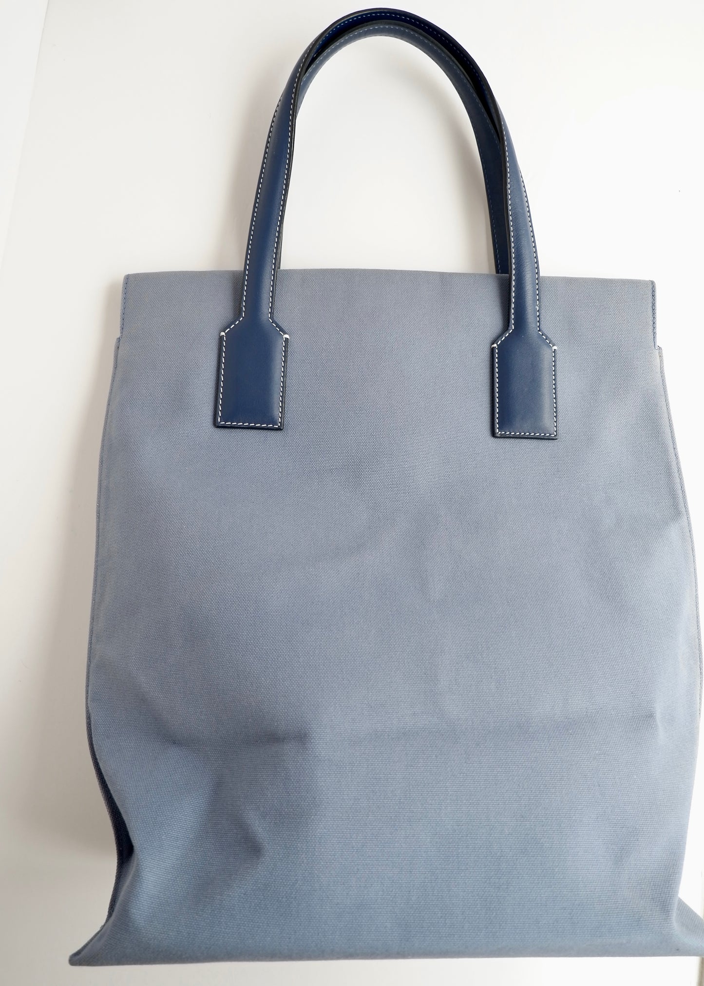 Authentic Preowned Loewe Blue Canvas/Leather Tote Bag