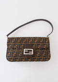 Authentic Preowned Vintage Fendi Brown Zucca Shoulder Bag