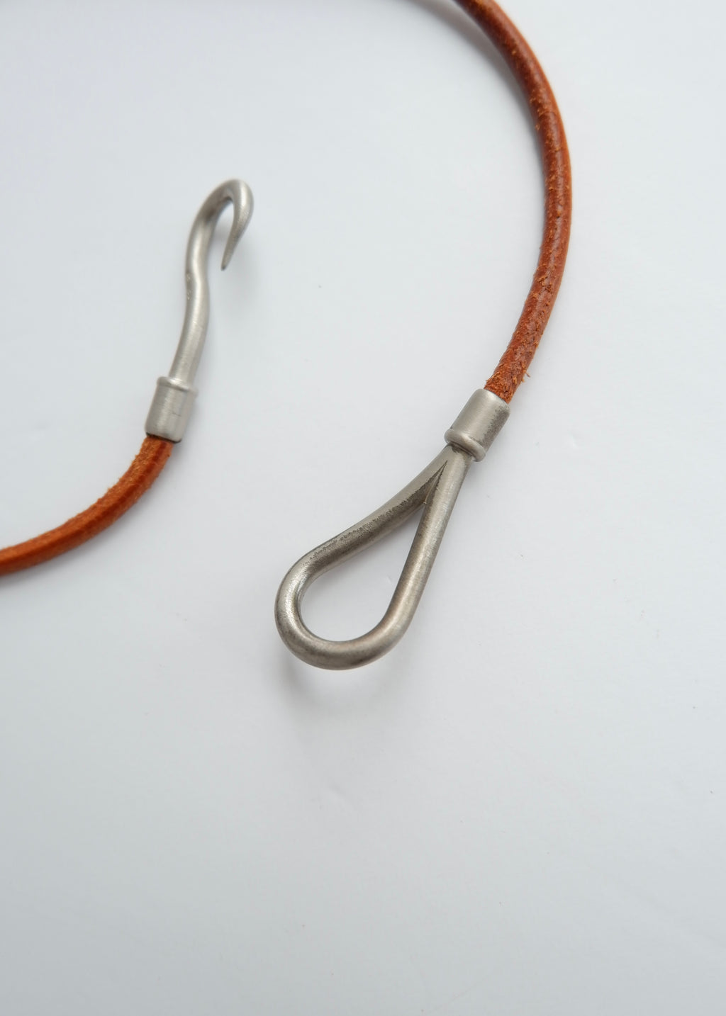 Authentic Preowned Hermes Brown Leather Knot Bracelet