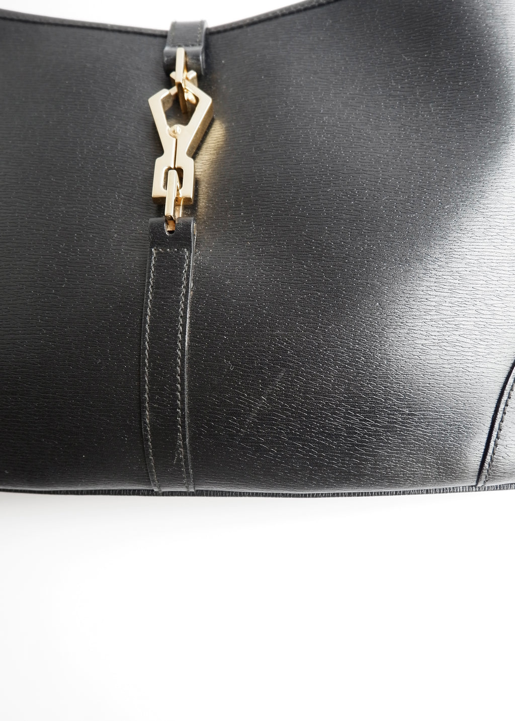 Authentic Preowned Gucci Jackie O Black Leather Bamboo Shoulder Bag