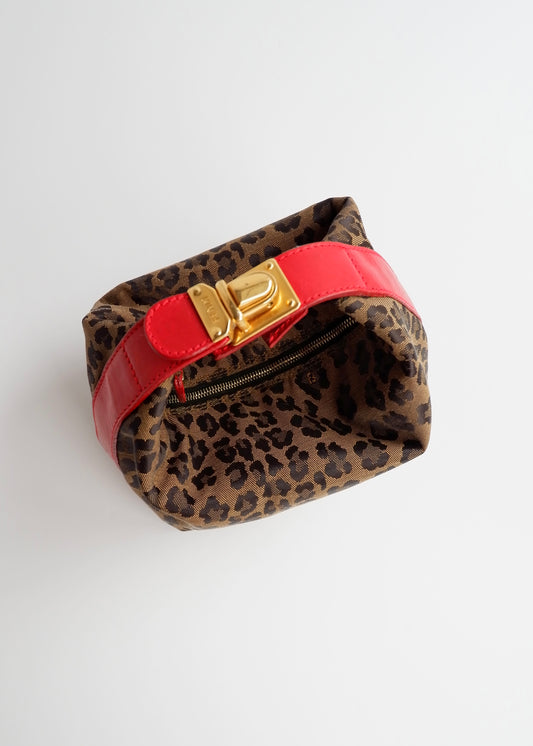 Authentic Preowned Vintage Fendi Animal Print Hand Pouch