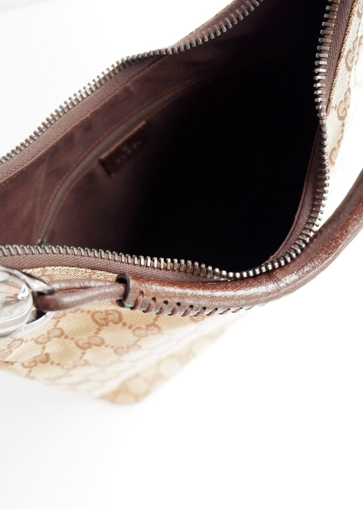 Authentic Preowned Gucci Brown GG Canvas Hobo Shoulder Bag