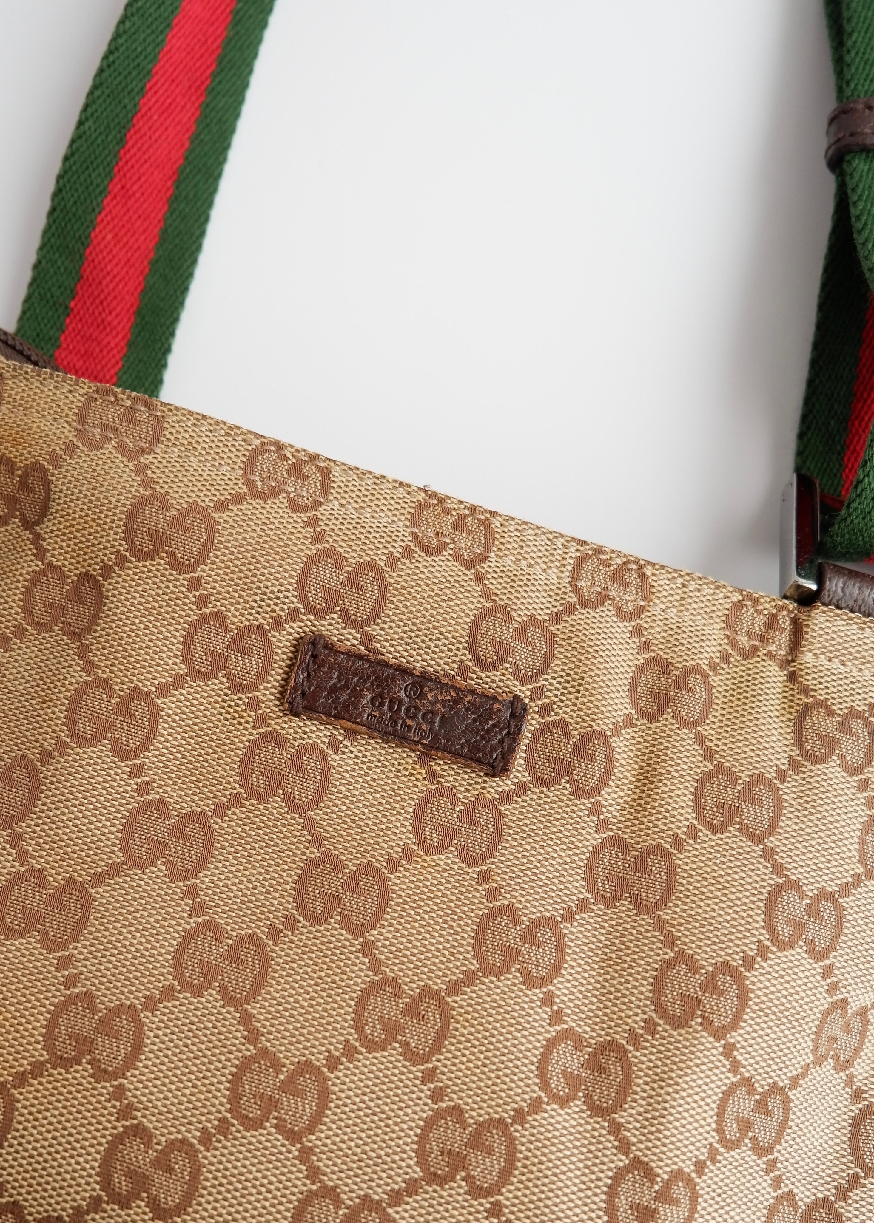 Authentic Preowned Gucci GG Canvas Sherry Line Crossbody Bag