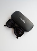 Preowned Chanel Black Acetate Oversized Square Frame Sunglasses
