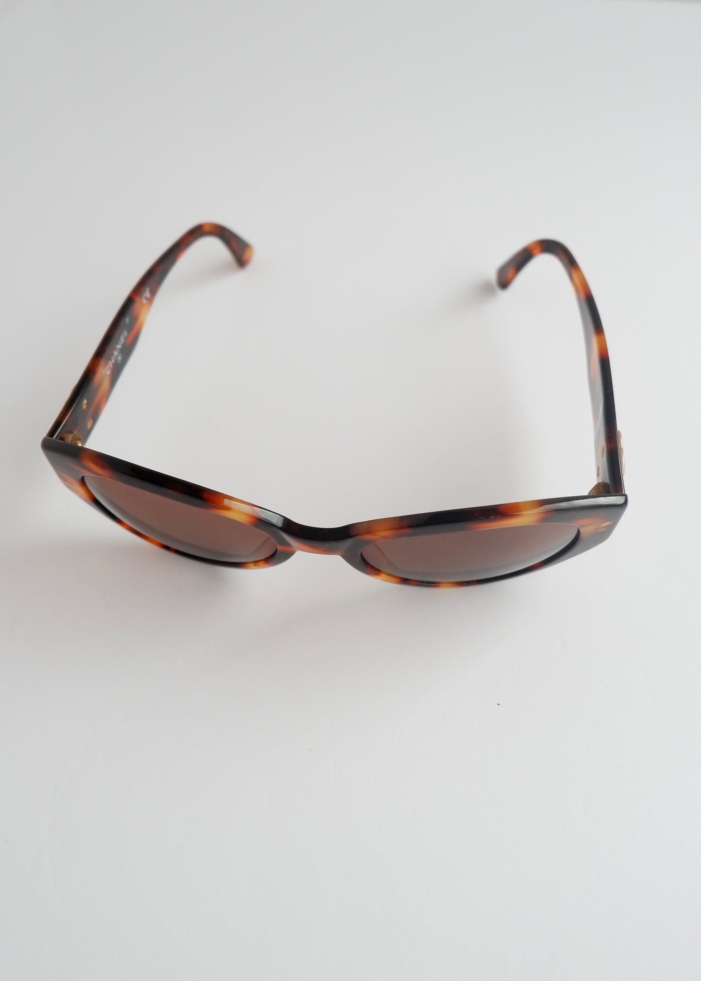 Authentic Preowned Chanel Brown Tortoise Cat Eye Sunglasses