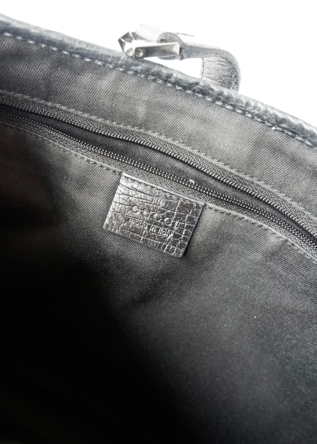 Preowned Gucci Black GG Canvas/ Leather Jackie Shoulder Bag