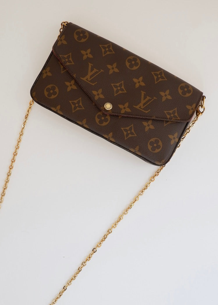 Preowned Louis Vuitton Monogram Felicie Pochette Crossbody Bag